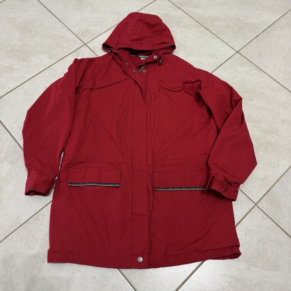 Vintage Disney Jacket‎ Adult S Red Winnie The Pooh Misty Cove Parka Hooded